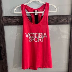 Victoria Sport Tie Back Tank Cherry Red XL